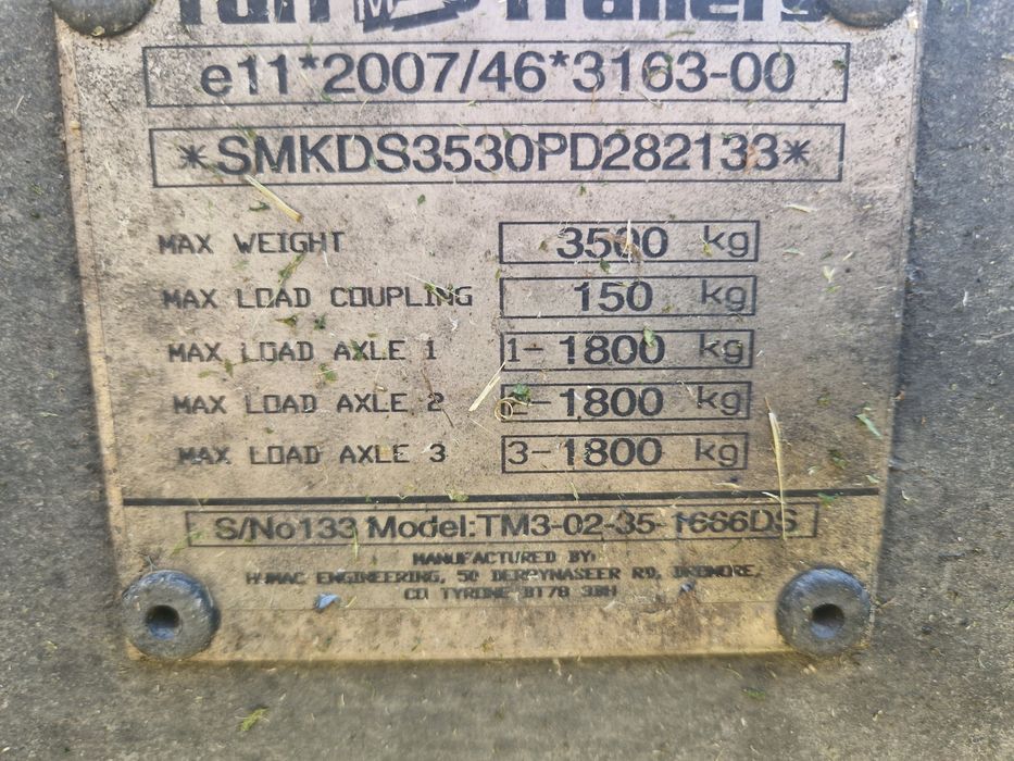 Remorca 3 axe 3.500kg