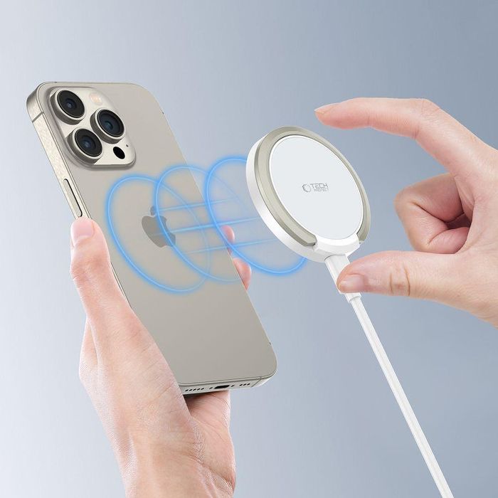 Безжично зарядно tech-protect qi15w-a33 magsafe бяло