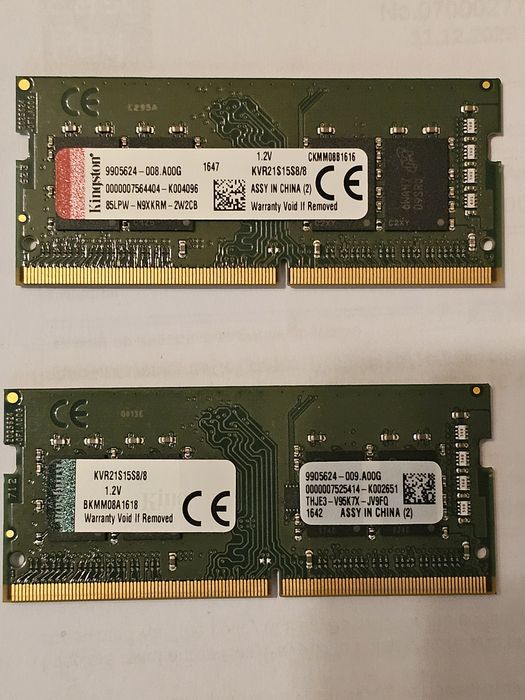 2 х 8 GB DDR4 2133 MHz / 4 GB + 8 GB DDR3L 1600 MHz