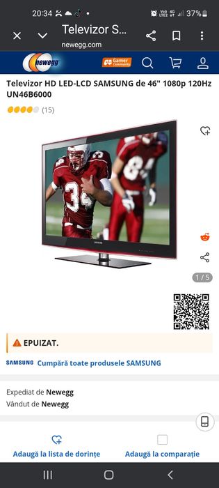 TV led Samsung  46 B 6000 Diagonala 119