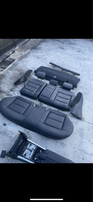Scaune fata + bancheta + panouri Mercedes w212 facelift negru piele