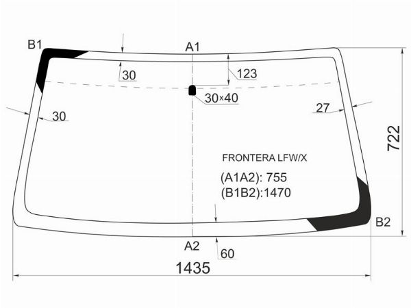 Стекло лобовое  Deerways Aurora