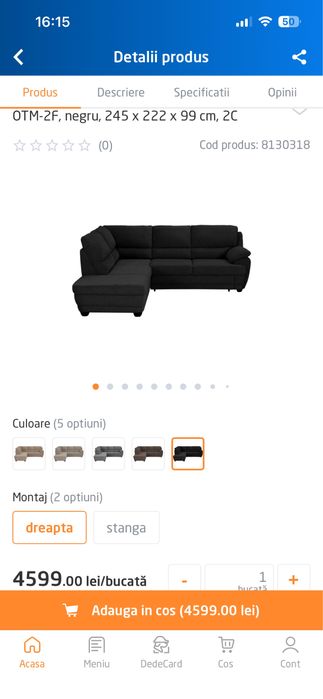 Coltar living Nebolo