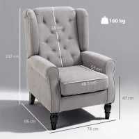 Fotoliu Chesterfield Comod și Spațiu Generos pentru Living HOMCOM