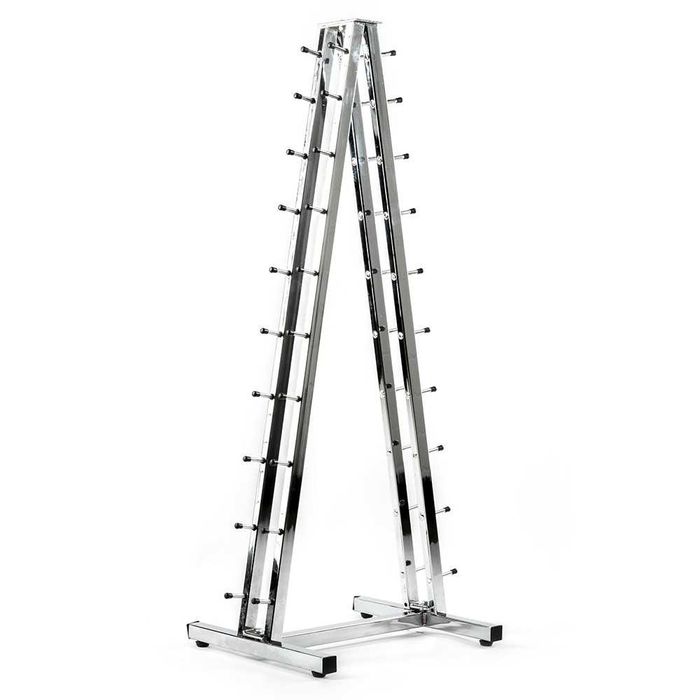 Сет Гири Хром 1 до 10 кг / Включен Стелаж за Дъмбели / Пирамида