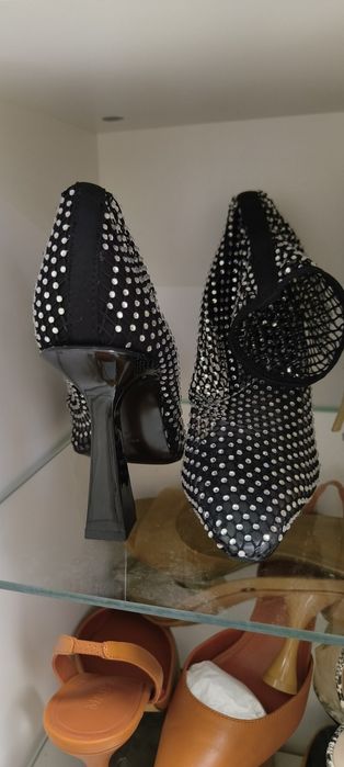 Botine superbe noi Mango 38 de petrecere cu strasuri
