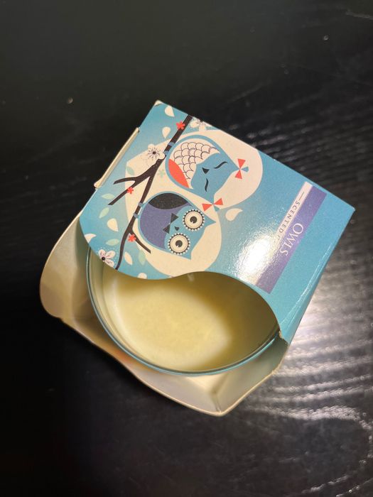 Lumânare parfumată cu bufnițe