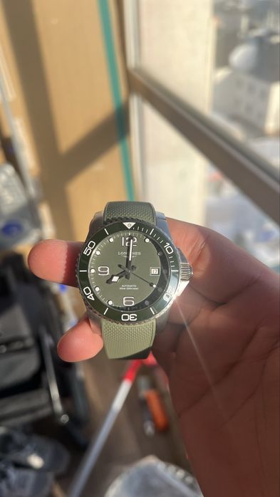 Longines часы, механические с автоподзоводом, 30 bar. Браслет каучук.