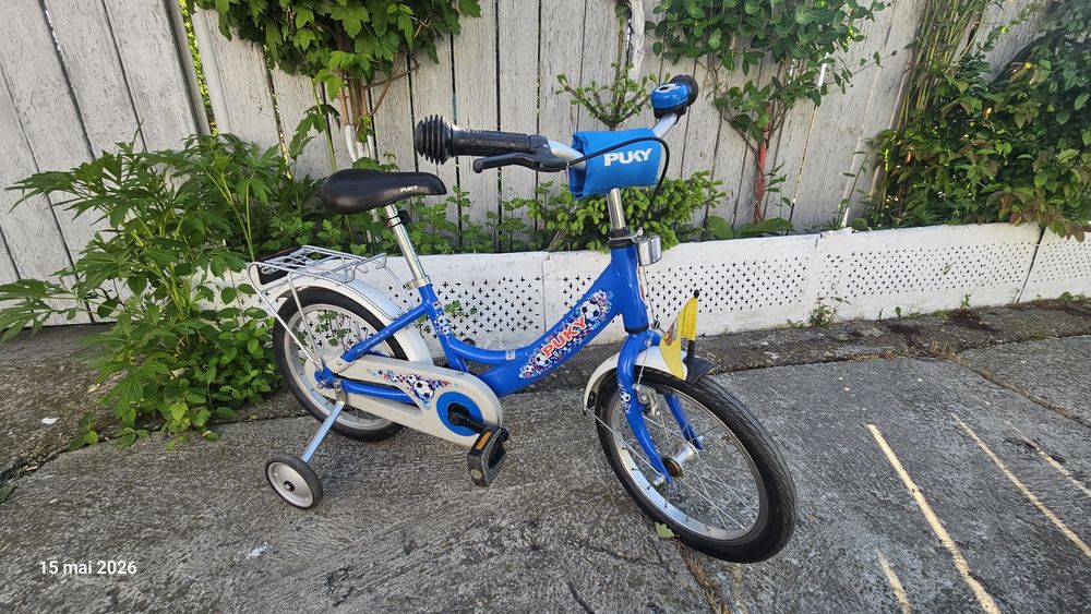 Bicicleta Puky 16 inch băieți cu roți ajutatoare