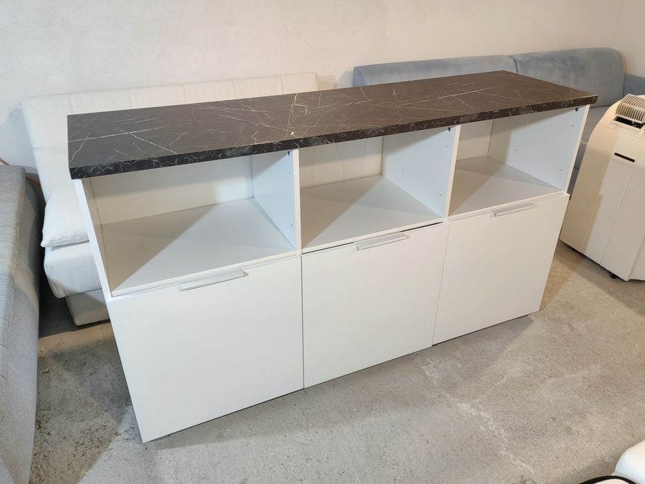 Comoda moderna alb lucios 180 cm