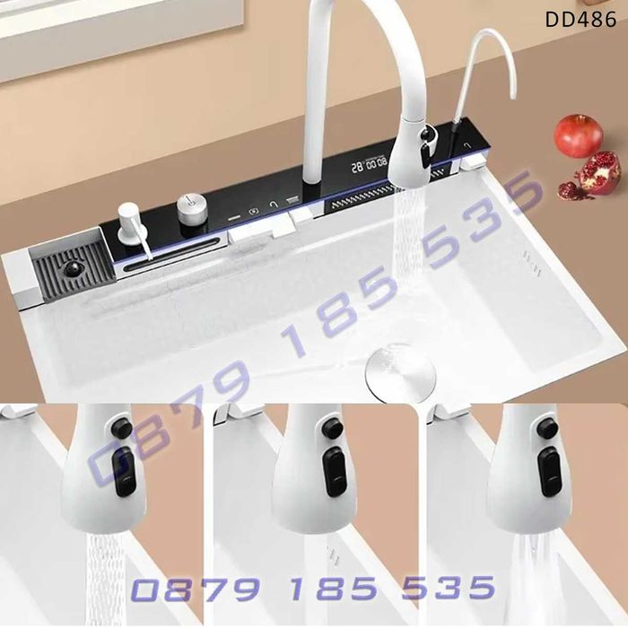 Луксо мултифункционална кухненска мивка водопад дисплей чешма модерна