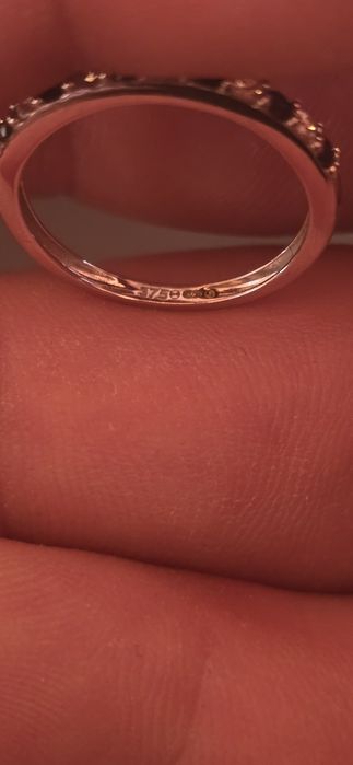 Inel aur safire si diamante naturale