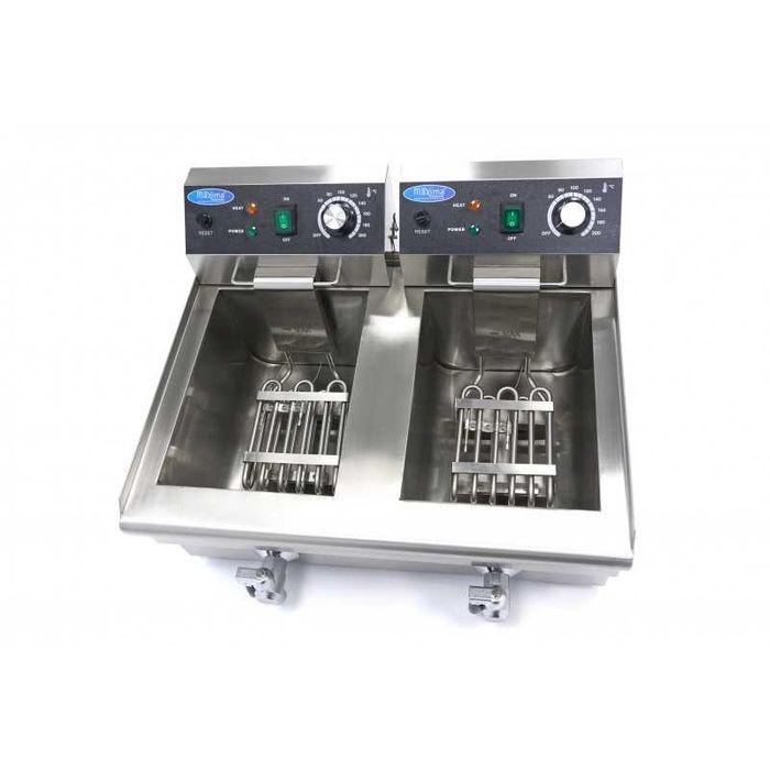 Фритюрник 2 x 10 л - с кранове,  50°C до 200°C