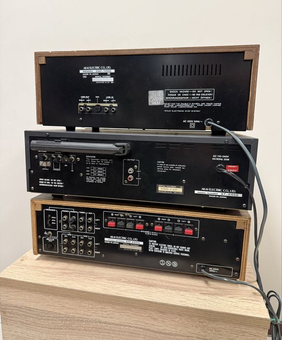 Ретро аудио сет AKAI - усилвател, тунер и дек - Made in Japan