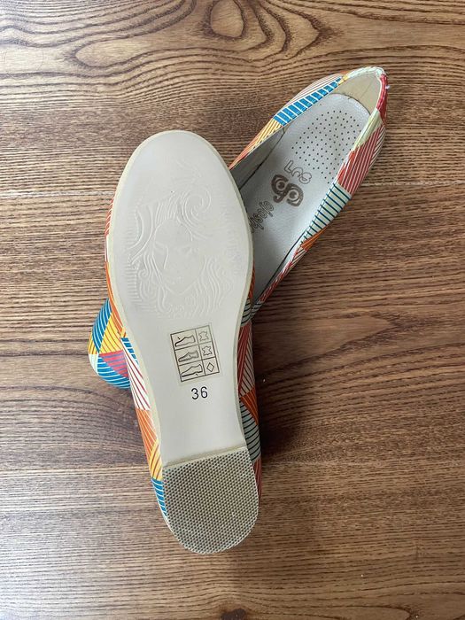 Vand balerini piele culorati, marimea 36 OjoShoes