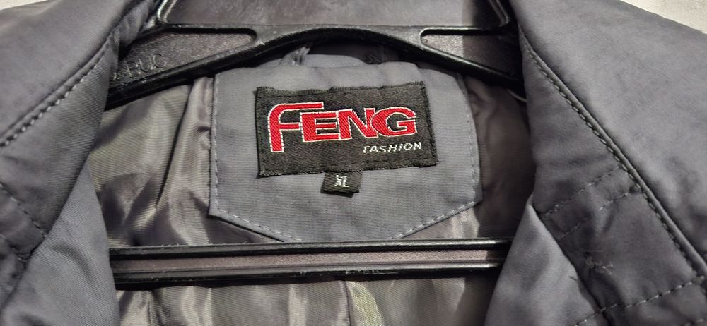 Haina / Trenci scurt, bumbac, gri, gluga detasabila si cordon