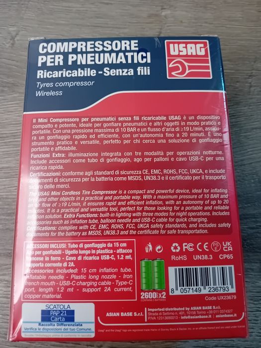 Compresor compact fără fir USAG