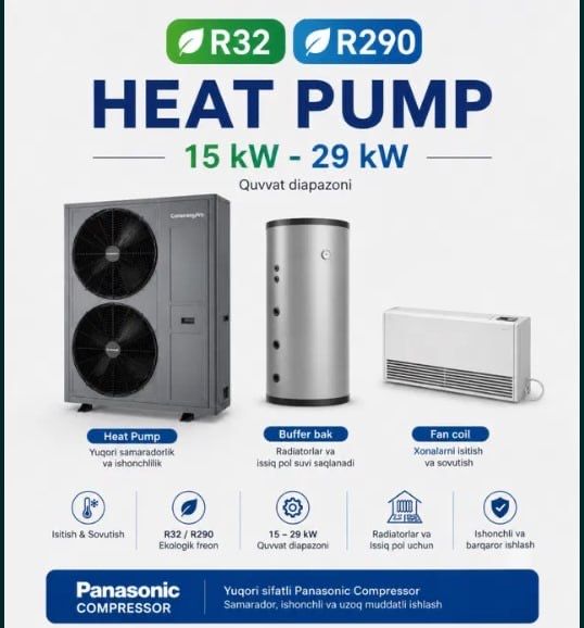 Issiqlik nasoslari, heat pump, тепловой насос