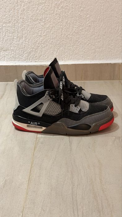Jordan Retro 4 Black/Infrared Off-White Limited номер 42