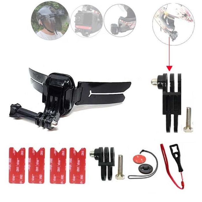 Suport fixare tip fluture a camere la casca de motocicleta, bicicleta