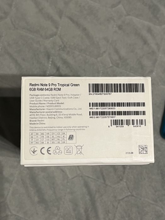 Продам Xiaomi Redmi Note 9 Pro 6/64Gb