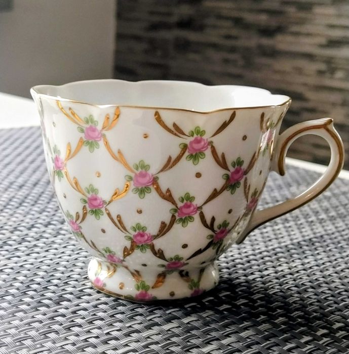 Порцеланова чаша с чинийка "Meander"