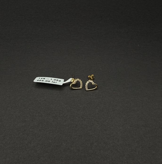 Bijuteria Royal cercei aur 14k 1.08 gr