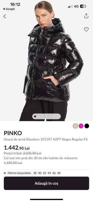 Geaca Pinko de iarna