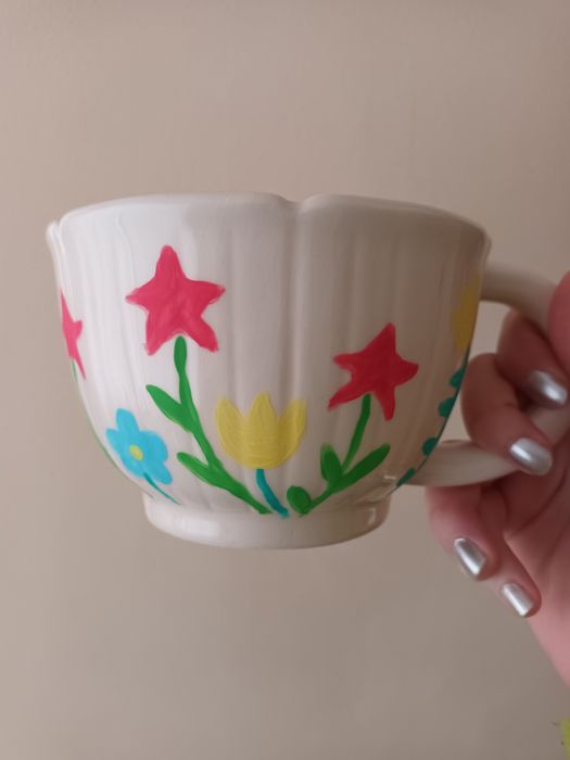 НОВА чаша с декорация ръчна изработка, Спиди/лично предаване