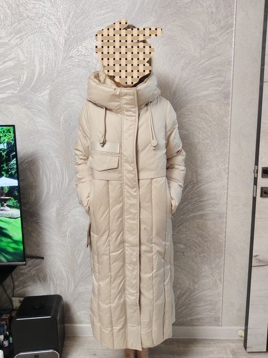 Стеганное зимнее пальто