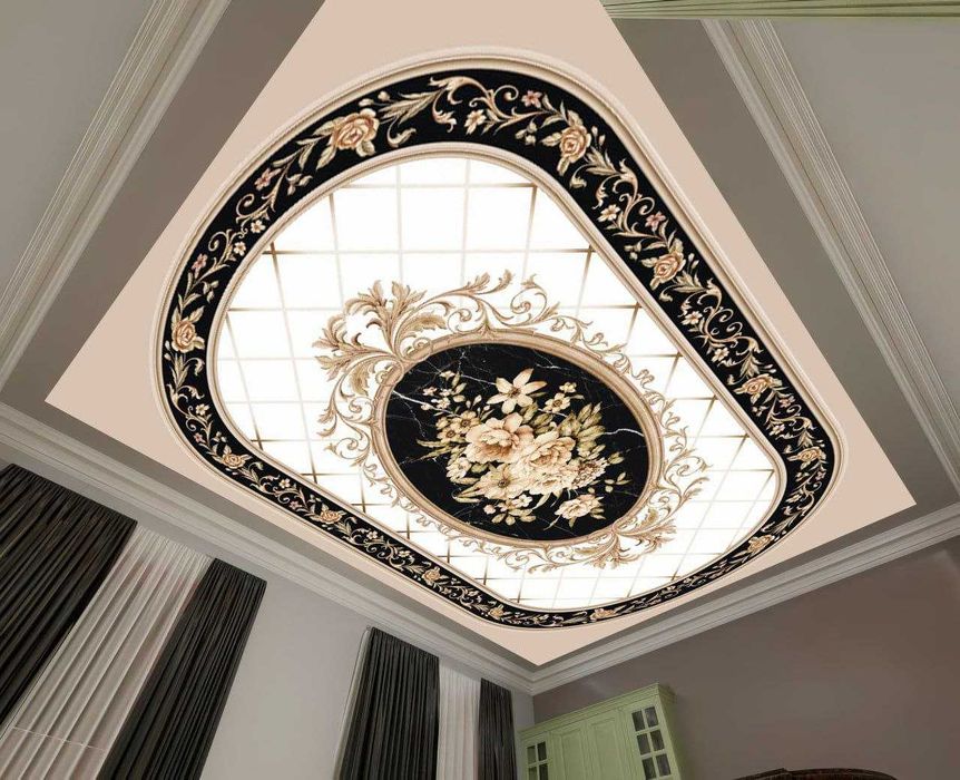 Натяжной потолок с фотопечатью 3D | rasmli natyajnoy potolok