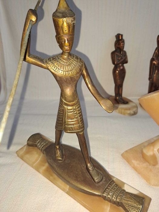 statueta egipteana bronz cupru onix
