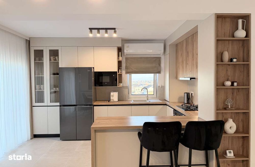 Penthouse de lux 160 mp mobilat de închiriat bloc nou Ipotești,Suceava