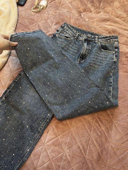 Сини дънки с камъни