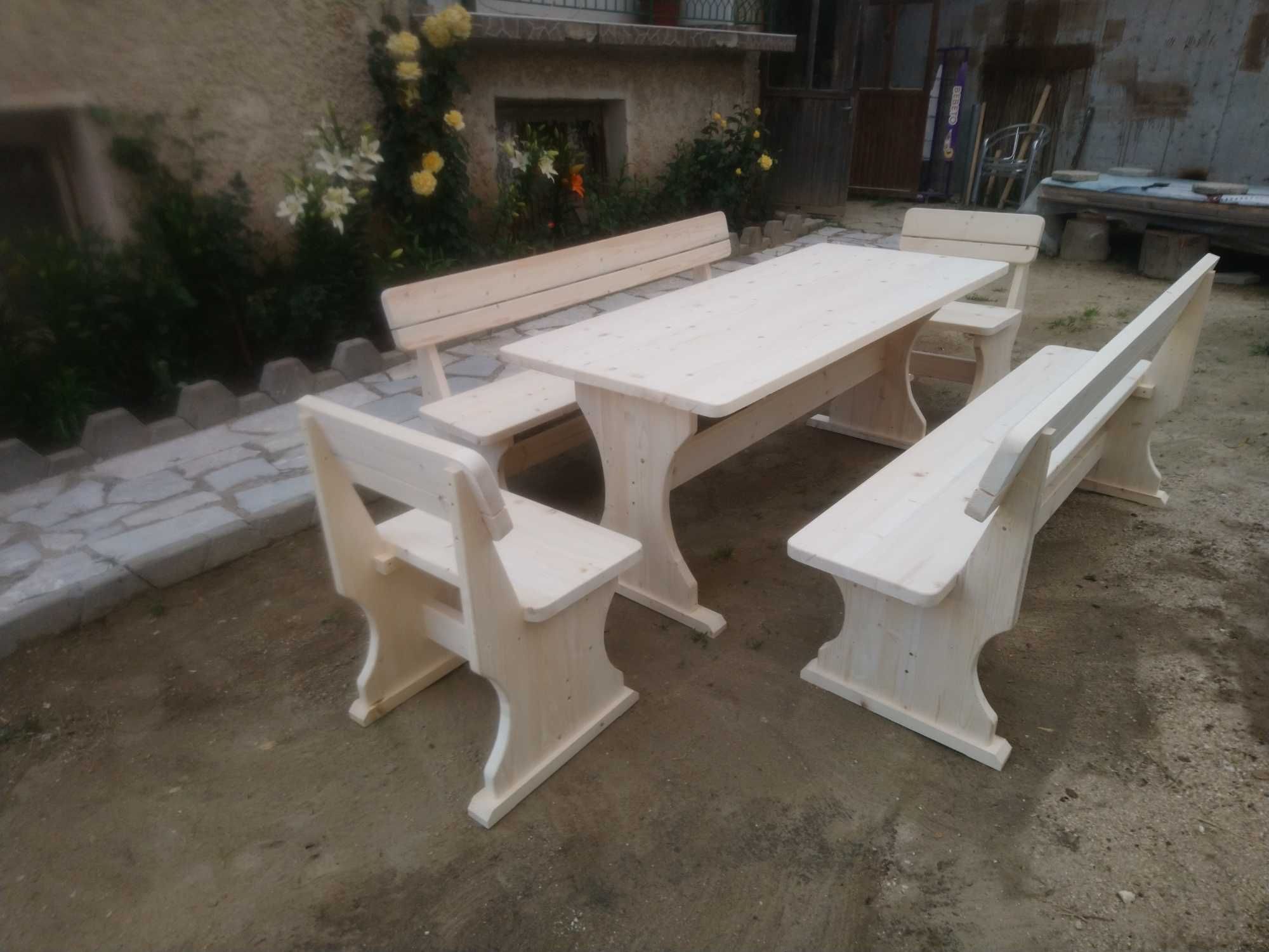 Дървени маси и пейки гр. Сърница • OLX.bg