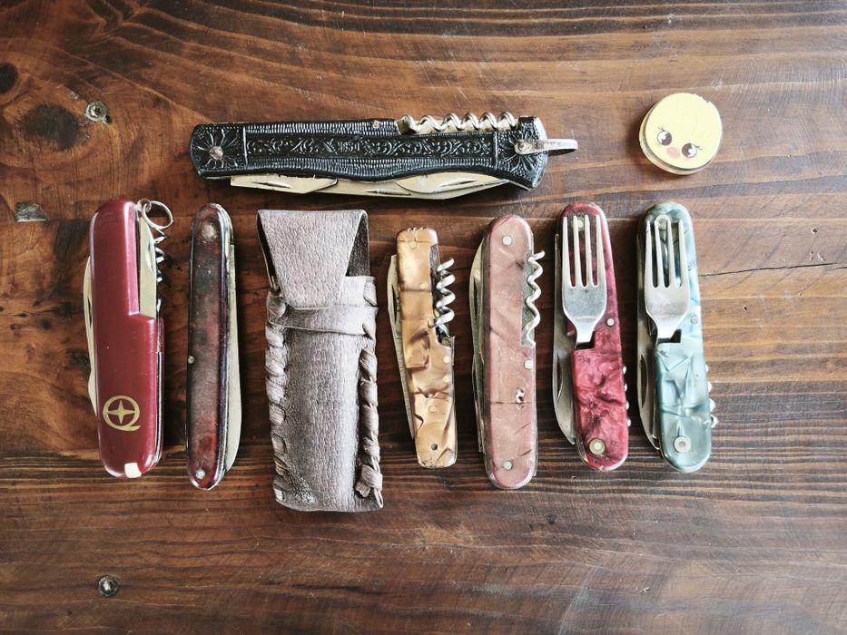 Лот старинни сгъваеми джобни ножове – Ретро / Колекционерски