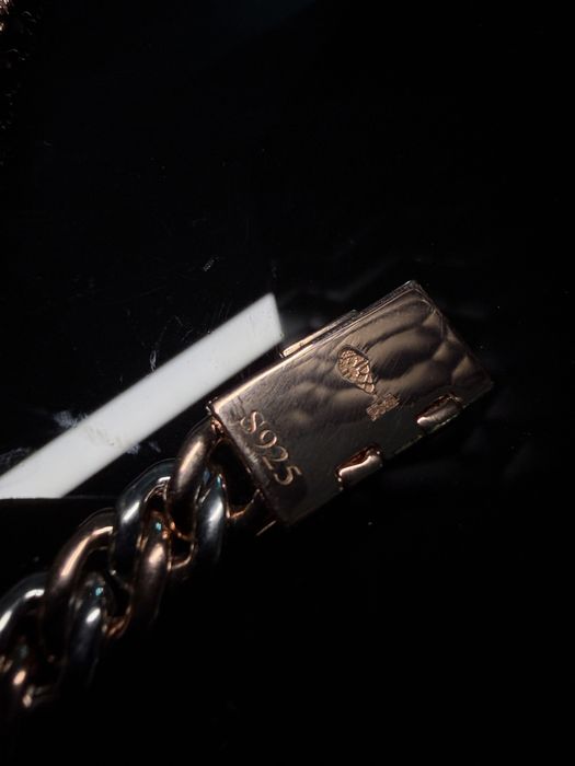 Colier Cuban Two Tone Diamante Lab FL-IF Argint 925 & 18K Vermeil