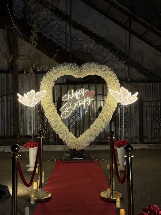 Оформление, день рождения с сердечкой