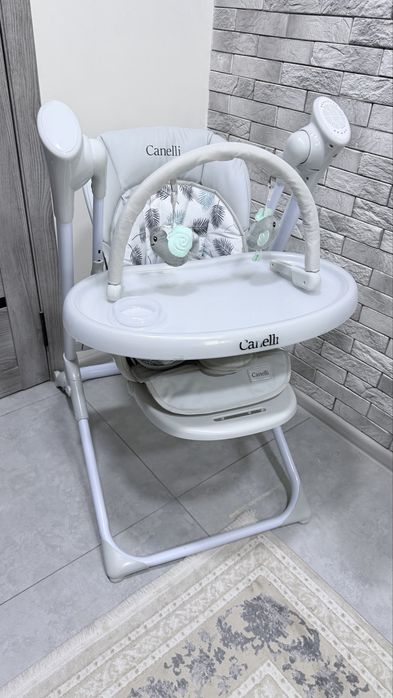 CANELLI — стульчик для кормления + электронный шезлонг 2в1