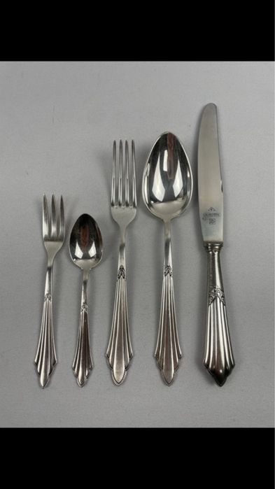 Set WMF 6 persoane - 32 tacâmuri argintate - Art Deco - Germania