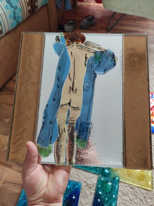 Picturi pe sticlă fuzionata ,tablou de sticla ,model deosebit