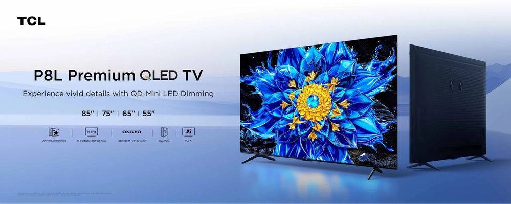 Телевизор TCL 65P8L QD MiniLED 144hz 2026 в наличи Доставка Прошивка
