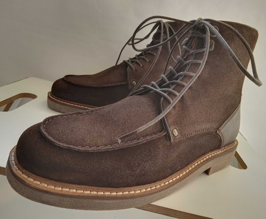 Ghete lace up 41 moc toe premium R. Island NOI piele naturala moale