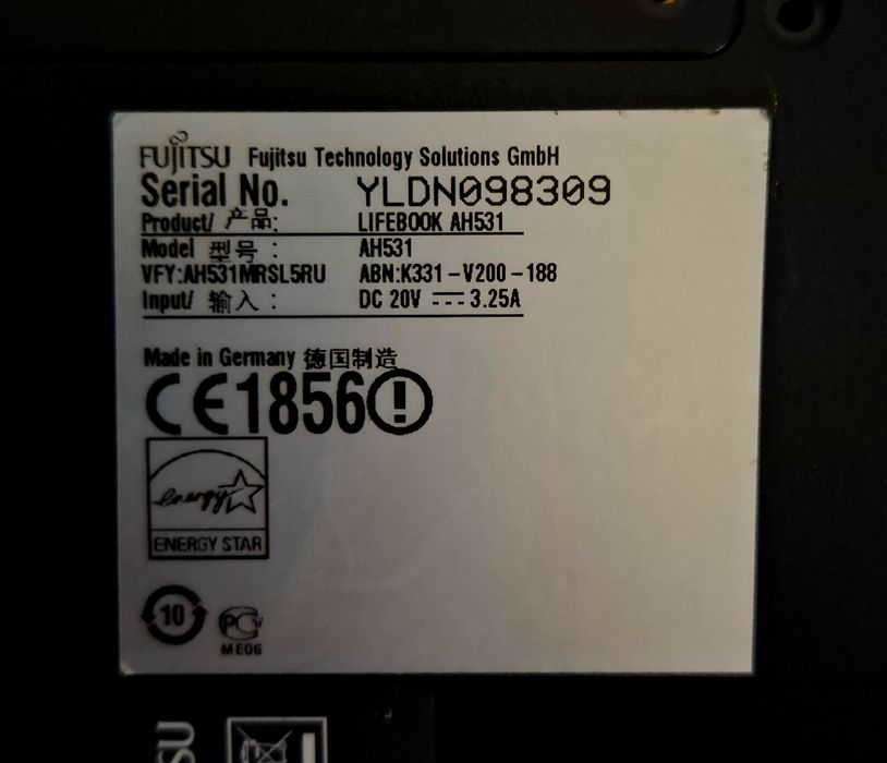 Продам ноутбук  Fujitsu AH531