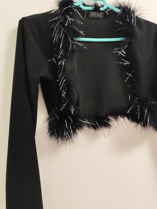 Bolero crop  cu blăniță M