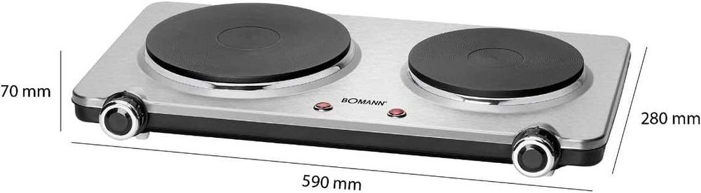 Двоен Котлон Bomann DKP5033 ECB, 2500W