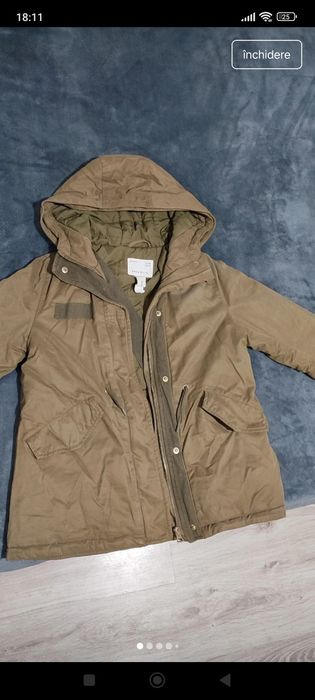 Geacă Zara pentru fete, mărimea 122/128 cm