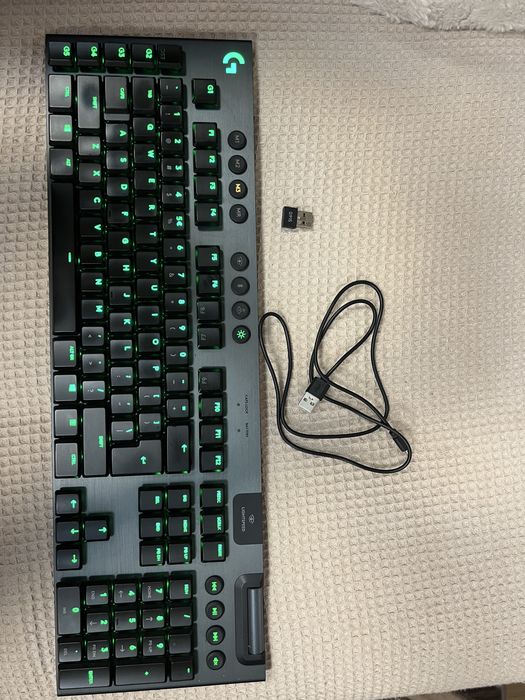 Гейминг клавиатура Logitech - G915 XLightspeed, Tactile, безжична, RGB, черна