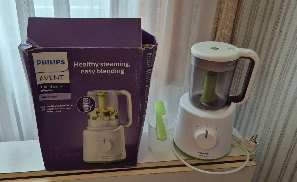 Уред за приготвяне на бебешка храна Philips Avent 2 в 1