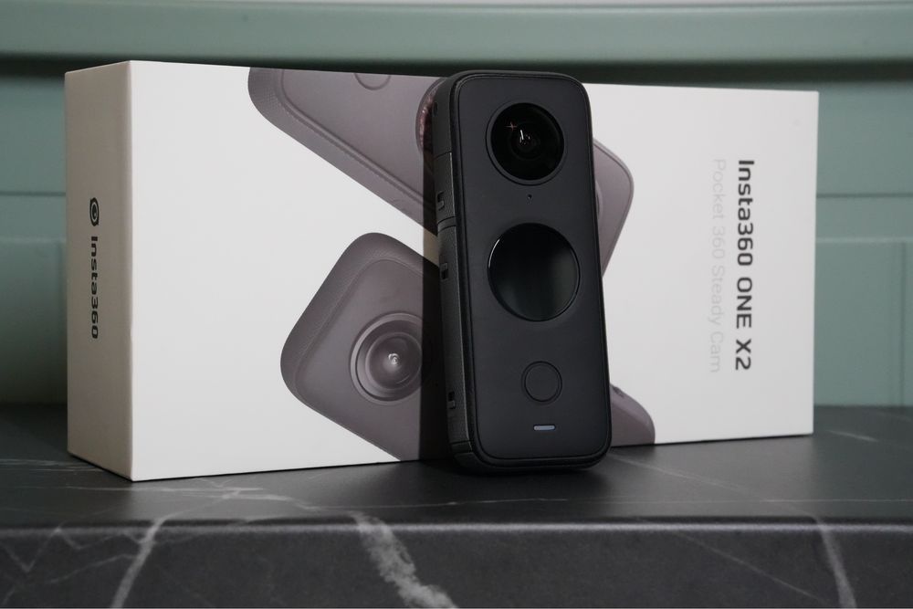 Insta360 ONE X2 – cameră 360° 5.7K + cutie + protecție lentile